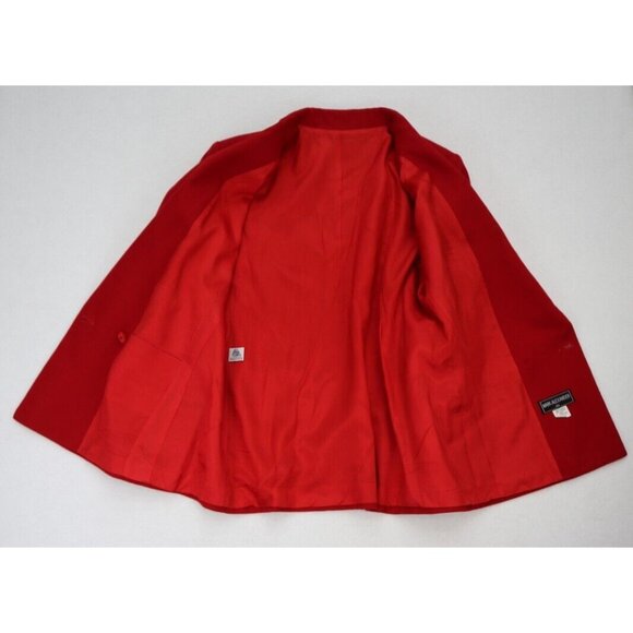 Mark Alexander Vintage Skirt Suit Size 12P Red Pleated Midi - Picture 13 of 16
